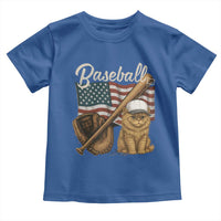 Funny Baseball Cat Lover Toddler T Shirt Patriotic USA Sports Lover - Wonder Print Shop
