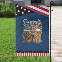Funny Baseball Cat Lover Garden Flag Patriotic USA Sports Lover