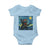 Funny Rock And Roll Baby Onesie Cat Playing Guitar Starry Night Music Lover - Wonder Print Shop