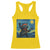 Funny Rock And Roll Racerback Tank Top Cat Playing Guitar Starry Night Music Lover - Wonder Print Shop