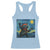 Funny Rock And Roll Racerback Tank Top Cat Playing Guitar Starry Night Music Lover - Wonder Print Shop