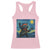 Funny Rock And Roll Racerback Tank Top Cat Playing Guitar Starry Night Music Lover - Wonder Print Shop
