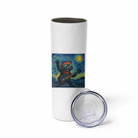 Funny Rock And Roll Skinny Tumbler Cat Playing Guitar Starry Night Music Lover