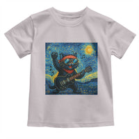 Funny Rock And Roll Toddler T Shirt Cat Playing Guitar Starry Night Music Lover - Wonder Print Shop