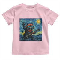 Funny Rock And Roll Toddler T Shirt Cat Playing Guitar Starry Night Music Lover - Wonder Print Shop