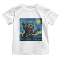 Funny Rock And Roll Toddler T Shirt Cat Playing Guitar Starry Night Music Lover - Wonder Print Shop