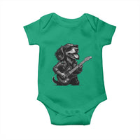 Rock And Roll Dachshund Baby Onesie Dog Playing Guitar Music Lover - Wonder Print Shop