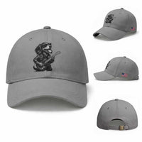 Rock And Roll Dachshund Baseball Cap Dog Playing Guitar Music Lover