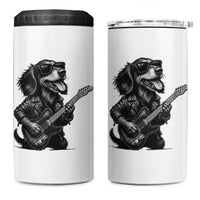 Rock And Roll Dachshund 4 in 1 Can Cooler Tumbler Dog Playing Guitar Music Lover
