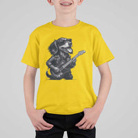 Rock And Roll Dachshund T Shirt For Kid Dog Playing Guitar Music Lover - Wonder Print Shop