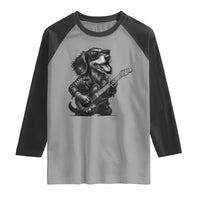 Rock And Roll Dachshund Raglan Shirt Dog Playing Guitar Music Lover - Wonder Print Shop