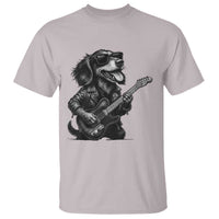 Rock And Roll Dachshund T Shirt Dog Playing Guitar Music Lover - Wonder Print Shop