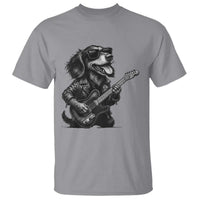 Rock And Roll Dachshund T Shirt Dog Playing Guitar Music Lover - Wonder Print Shop
