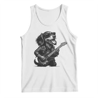 Rock And Roll Dachshund Tank Top Dog Playing Guitar Music Lover - Wonder Print Shop