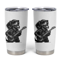 Rock And Roll Dachshund Tumbler Cup Dog Playing Guitar Music Lover