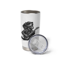 Rock And Roll Dachshund Tumbler Cup Dog Playing Guitar Music Lover