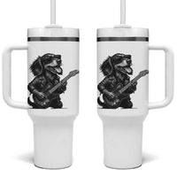 Rock And Roll Dachshund Tumbler With Handle Dog Playing Guitar Music Lover