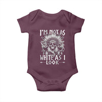Vintage Native Warrior Skull Baby Onesie Im Not As White As I Look