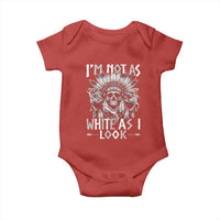 Vintage Native Warrior Skull Baby Onesie Im Not As White As I Look