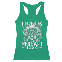 Vintage Native Warrior Skull Racerback Tank Top Im Not As White As I Look