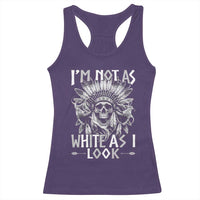 Vintage Native Warrior Skull Racerback Tank Top Im Not As White As I Look