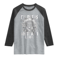 Vintage Native Warrior Skull Raglan Shirt Im Not As White As I Look