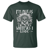 Vintage Native Warrior Skull T Shirt Im Not As White As I Look