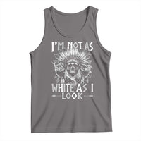 Vintage Native Warrior Skull Tank Top Im Not As White As I Look