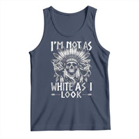 Vintage Native Warrior Skull Tank Top Im Not As White As I Look