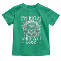 Vintage Native Warrior Skull Toddler T Shirt Im Not As White As I Look