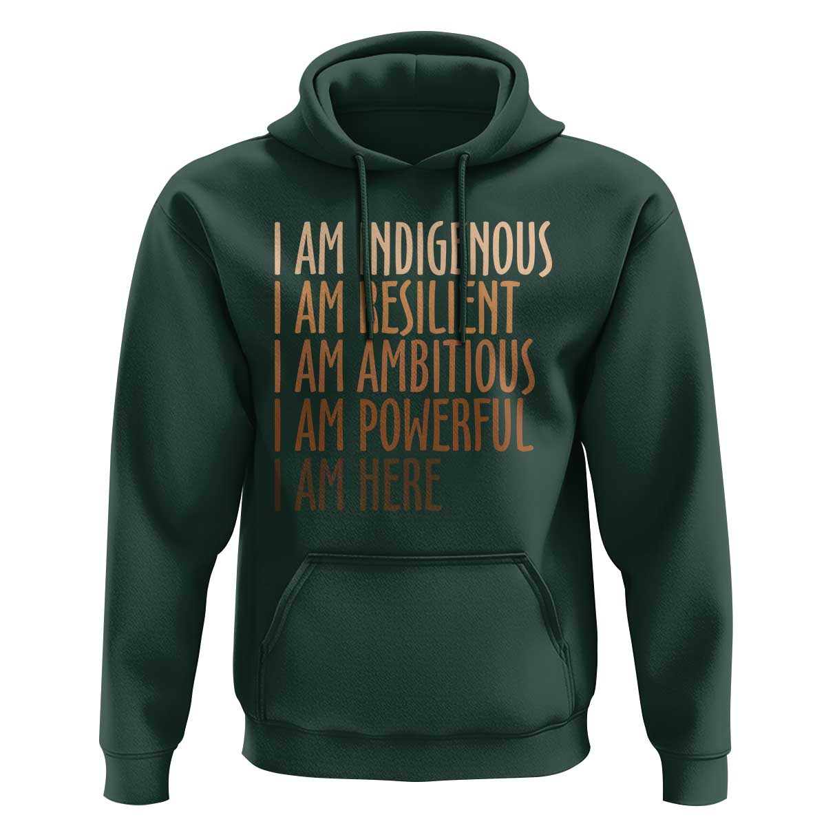 Indigenous Peoples Day Gifts Hoodie Resilient Ambitious Powerful Here