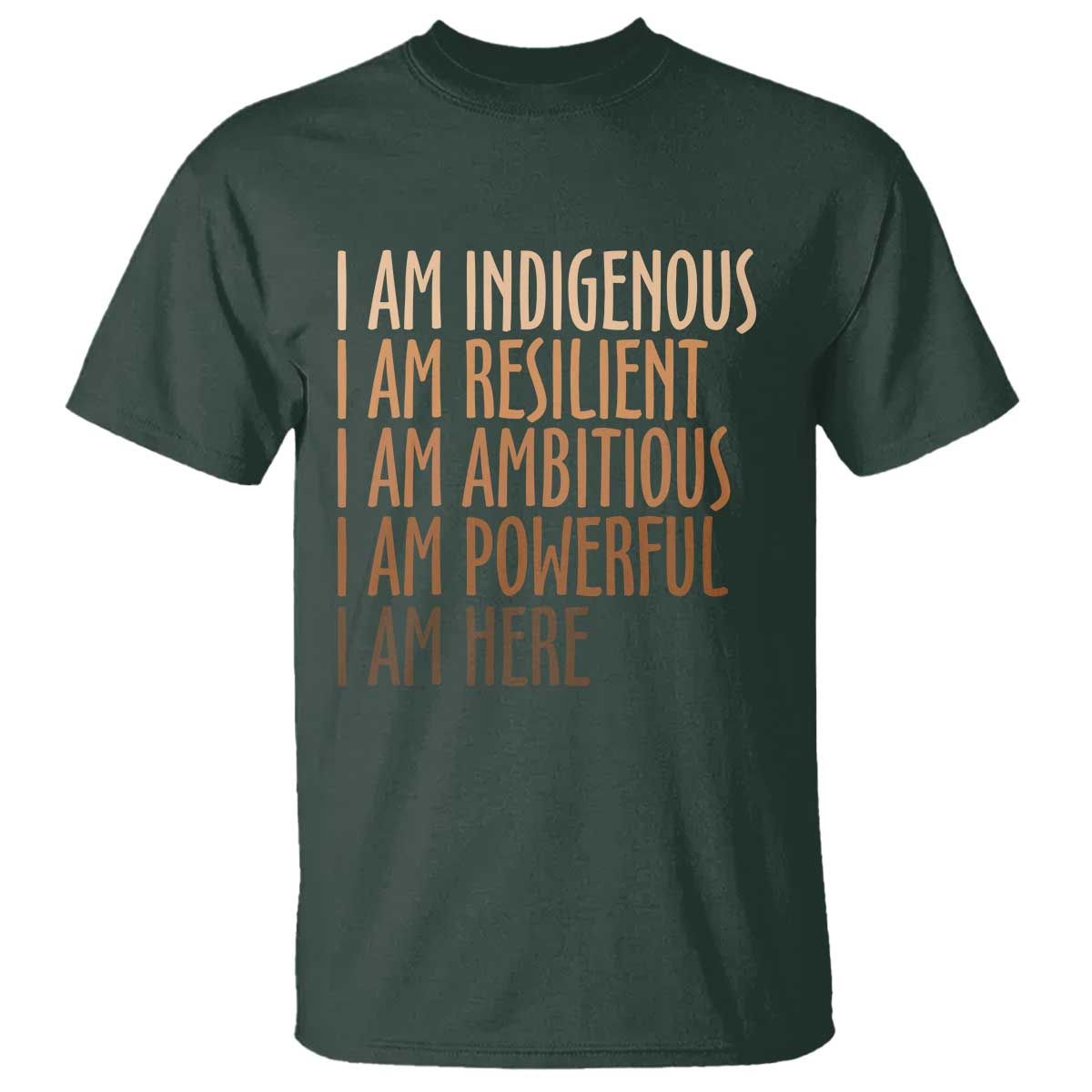 Indigenous Peoples Day Gifts T Shirt Resilient Ambitious Powerful Here