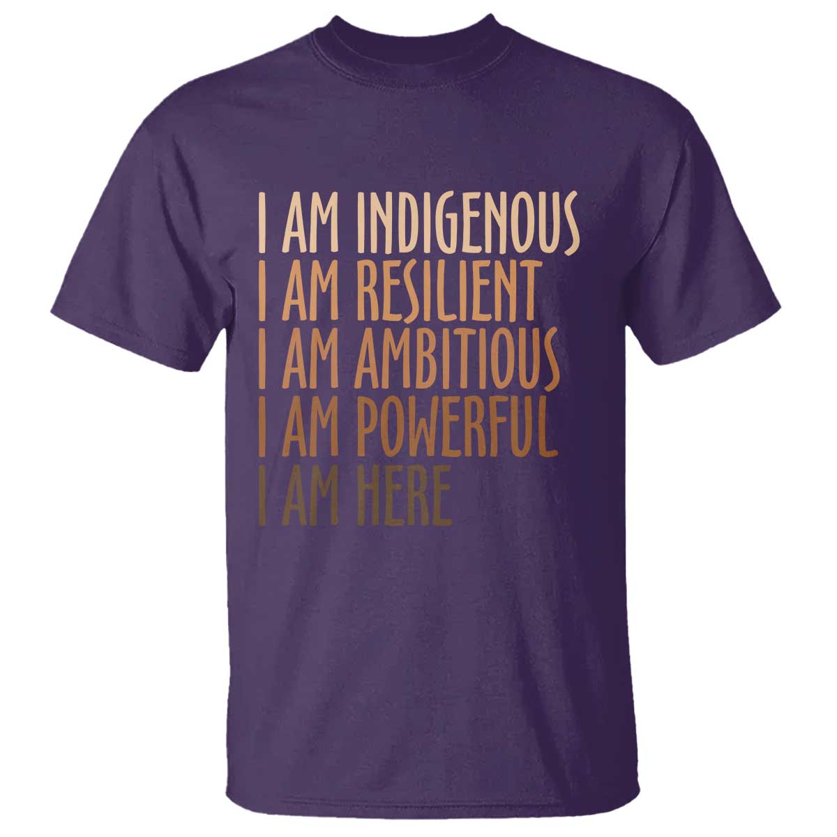 Indigenous Peoples Day Gifts T Shirt Resilient Ambitious Powerful Here