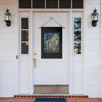 White Buffalo Woman Garden Flag North American Native Legends Starry Night Inspired Art