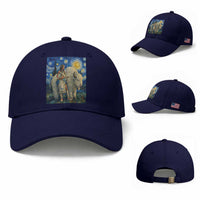 White Buffalo Woman Baseball Cap North American Native Legends Starry Night Inspired Art