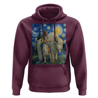 White Buffalo Woman Hoodie North American Native Legends Starry Night Inspired Art