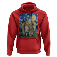 White Buffalo Woman Hoodie North American Native Legends Starry Night Inspired Art