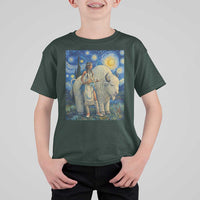 White Buffalo Woman T Shirt For Kid North American Native Legends Starry Night Inspired Art