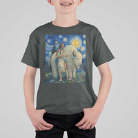 White Buffalo Woman T Shirt For Kid North American Native Legends Starry Night Inspired Art