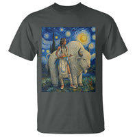 White Buffalo Woman T Shirt North American Native Legends Starry Night Inspired Art