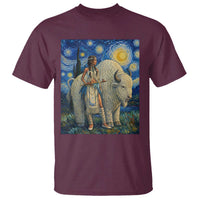 White Buffalo Woman T Shirt North American Native Legends Starry Night Inspired Art