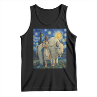 White Buffalo Woman Tank Top North American Native Legends Starry Night Inspired Art