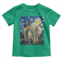 White Buffalo Woman Toddler T Shirt North American Native Legends Starry Night Inspired Art