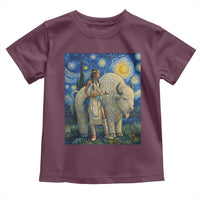White Buffalo Woman Toddler T Shirt North American Native Legends Starry Night Inspired Art