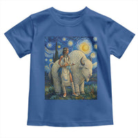 White Buffalo Woman Toddler T Shirt North American Native Legends Starry Night Inspired Art