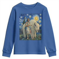 White Buffalo Woman Youth Sweatshirt North American Native Legends Starry Night Inspired Art