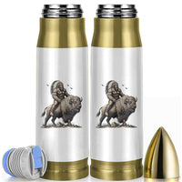 Funny Bigfoot Buffalo Rider Bullet Tumbler Native Inspired Heritage Graphic