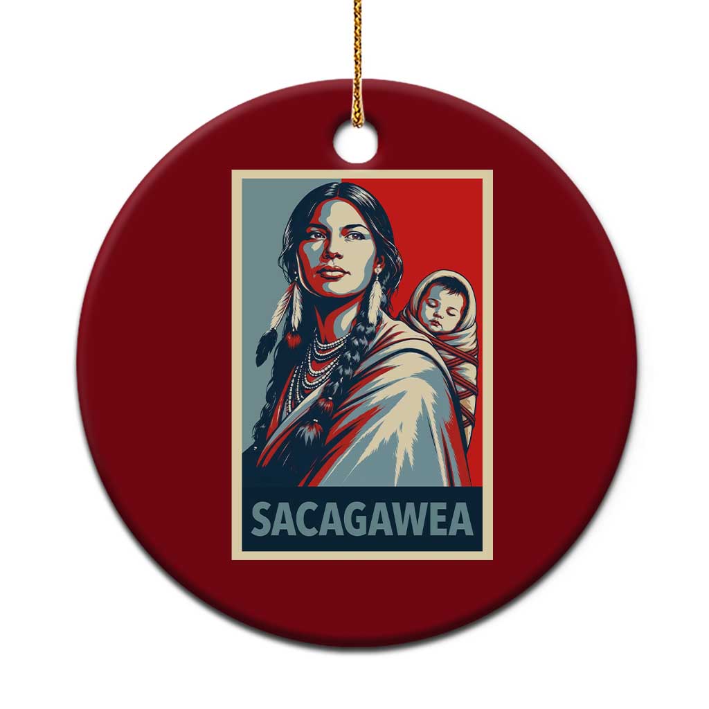 Womens History Month Sacagawea Ceramic Ornament Native American Heritage Graphic