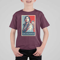 Womens History Month Sacagawea T Shirt For Kid Native American Heritage Graphic