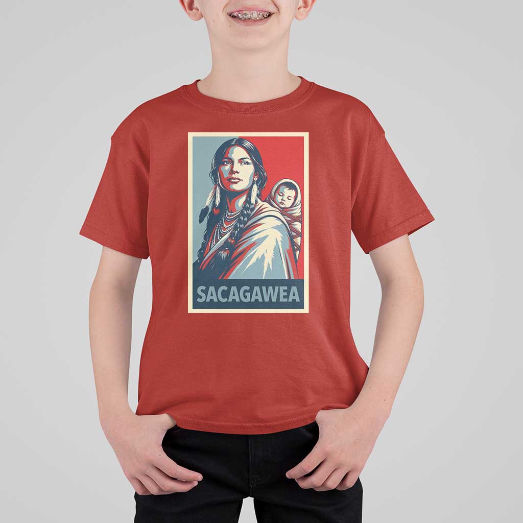 Womens History Month Sacagawea T Shirt For Kid Native American Heritage Graphic